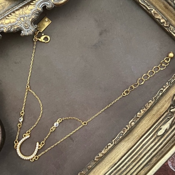KATE SPADE • Gold Crystal Horseshoe Bracelet - Picture 4 of 4